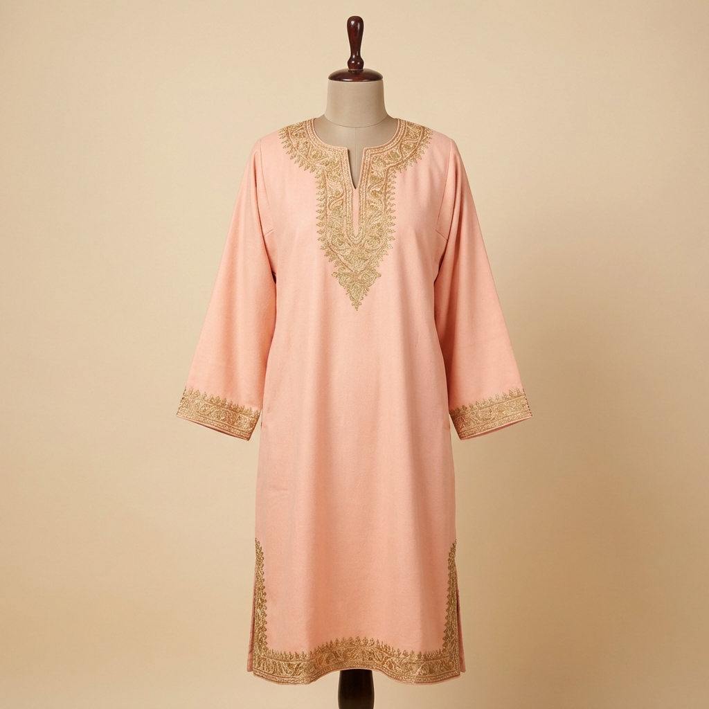 Pastel Tilla Embroidered Pheran